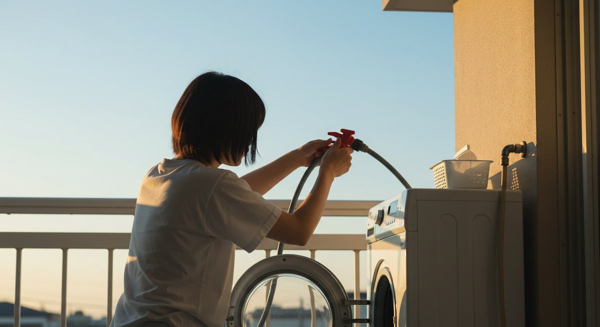 洗濯 機 室 外